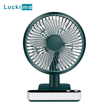 USB Şarj Edilebilir Salınan masa fanı 4 Hız Ayarları 5000mAh Mini Masa Soğutma Fanı Ayarlanabilir Kafa Ev Ofis Kişisel Fan  10