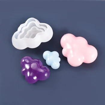 3 adet/takım 3D Bulut Kalıp Sabun Mum Yağı Aromaterapi DIY Şekil Yapma silikon kalıp  5