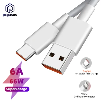 66W Süper Hızlı Şarj Kablosu USB 3.1 A Tip-C Erkek 6A Genişletilmiş 2 Metre İletim Kablosu  10