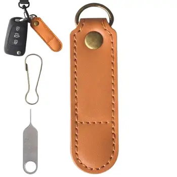 SIM kart çantası Kart Kaldırma Pimi çanta Ayrılabilir O-ring ile Taşınabilir telefon kartı tutucu Çanta Aracı Seti Anti-kayıp Kolye  10