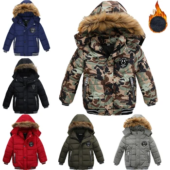 1 2 3 4 5 6 Yıl Erkek Ceket Kış Ağır Çocuklar Rüzgarlık Ceket Sıcak Tutmak Karşı Şiddetli Soğuk Çocuk Giyim  5