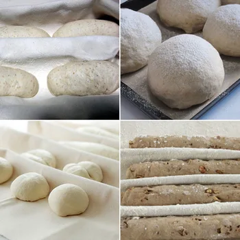 Ekmek Fermente Bez Keten Keten Baget Mat 1 Pcs Pişirme Aksesuarları Keten Keten Pişirme ve Pasta Araçları Tavalar Kanıtlanması Hamur Fırıncılar  4