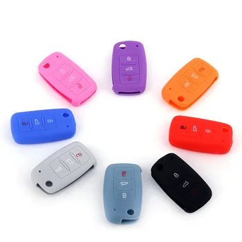 1 Adet Sıcak Ürünler 3 Düğmeler Silikon Araba Anahtarı Durum Silikon Oto Anahtar Aksesuarları Kapak Anahtarsız Kabuk Koruyucu 10 Renkler  10