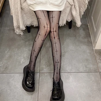 Lolita Kadın Nefes Ince Nightculb Siyah Ipek Cosplay JK Örgü Moda Yüksek Bel Külotlu Çorap Seksi Tayt Gotik Kız Hediyeler  10