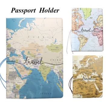 Çok fonksiyonlu PVC Pasaport Çantası Taşınabilir Seyahat Haritası Pasaport Tutucu Koruyucu Klip Kadın Erkek Uçak Bileti Pasaport Paketi  10