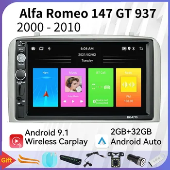 Araba Stereo Alfa Romeo 147 için GT 937 2000-2010 Radyo 2 Din Android Araba Multimedya Oynatıcı Ana Ünite Autoradio Carplay Android Otomatik  5