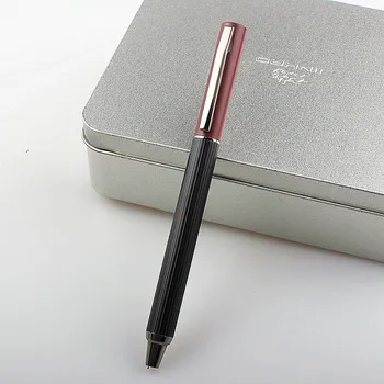 Yeni Basın dolma kalem Geri Çekilebilir Ekstra İnce Ucu 0.38 mm Metal Mat Mürekkep Kalem Dönüştürücü ile Yazma için  10