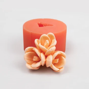 Çiçek Gül Çiçek şekli 3D silikon kalıp Sabun Yapımı DIY Düğün Pastası Kalıp Kek Jöle Şeker Dekorasyon Zanaat Pişirme Araçları  3