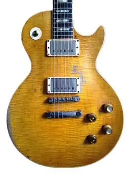 El Yapımı Yaşlı Kalıntı Elektro gitar Nitro Kaplama Peter Yeşil Garry Moore 1 adet Vücut 1 adet Boyun  5