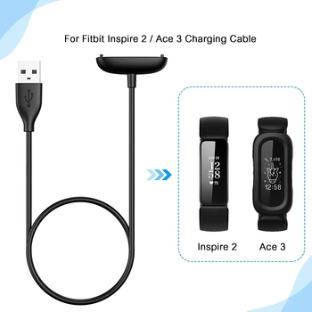 USB şarj kablosu Fitbit Ace 2 İçin 3 Inspire 2 Inspire 3 Şarj Kablosu Fitbit Inspire HR Manyetik Güç Adaptörü akıllı saat  5