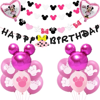 Minnie Mouse pembe Kek Topper ve Kek Topper 1st Doğum Günü Partisi afiş Tedarikçisi Dekor bebek kız favor doğum günü pastası dekor  10