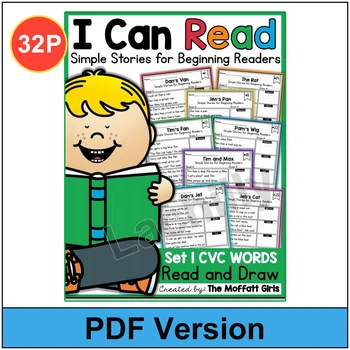 Okuyabiliyorum: Acemi Okuyucular için Basit Hikayeler-çocuk seti 1 CVC kelimeleri Oku ve Çiz uygulama Çalışma Sayfaları Yazdırılabilir  5