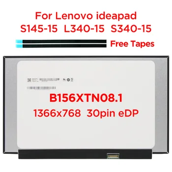 15.6 Laptop LCD ekranı B156XTN08. 1 NT156WHM-N44 N156BGA-EA3 C2 C3 C4 Lenovo ıdeapad S145-15 S340-15 L340-15 1366x768 30pin  10