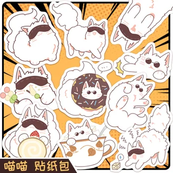 Anime Jujutsu Kaisen Gojo Satoru 5T5 Sevimli Kedi Serisi Buzdolabı Bagaj Sticker Karikatür Paster Telefon DIY Karalama Defteri Çıkartması Dekor  4