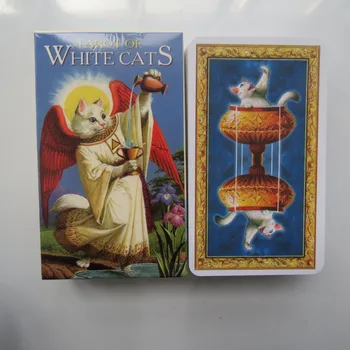 yeni Tarot güverte oracles kartları gizemli kehanet Beyaz Kediler tarot kartları kadınlar kızlar için kart oyunu masa oyunu  5