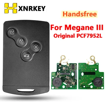 XNRKEY 4 Düğme 433MHz PCF7952 Çip Akıllı Kart Uzaktan Araba Anahtarı Fob Renault Megane 3 2008-2016 İçin Anahtarsız HandsFree  10