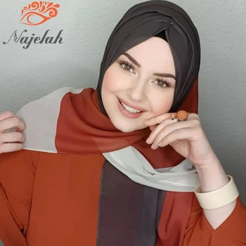 Müslüman çarşaf şifon Başörtüsü Jersey Hicap Kadın Abayas başörtüsü islami elbise Kadın Türban Anında Türban Kırışık Şal  10
