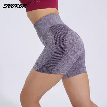 Dikişsiz Yoga Şort Nefes Push Up Kalça Spor Giyim Örgü Seksi Spor Spor Tayt Koşu Hızlı Kuru Spor Kadın  3