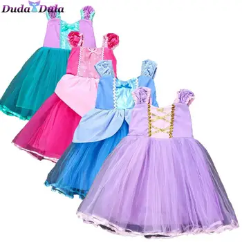 Toddler Kız Elbise Sofya Külkedisi Prenses Elbiseler Küçük Kızlar için Bebek Kostümleri Kız çocuk giyim 2 ila 8 yıl  10
