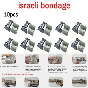 10 adet İsrail medikal bandaj travma acil tıbbi sıkıştırma bandaj acil bandaj açık ilk yardım yara hemostaz  10