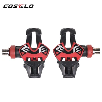 Costelo Ultralight Yol Pedallar Karbon Pedalı Bisiklet Yol bisiklet pedalları Cleats ıle 165 g/çift  10