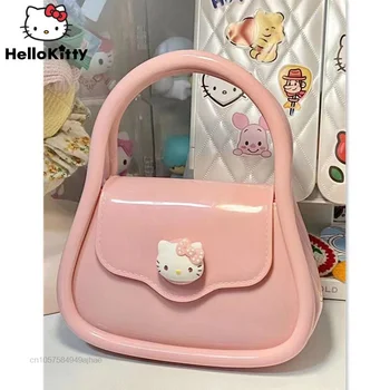 Sanrio Hello Kitty Çanta 2022 Yaz Moda Küçük Zincir Pembe Çanta Y2k Mini Sevimli Bir Omuz askılı çanta Kadın Lüks Çanta  5