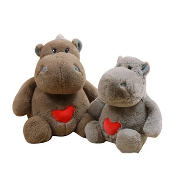 30 cm Aşk Kalp Hippo Peluş Bebek Yumuşak Doldurulmuş Hayvan Oyuncak Güzel Karikatür Suaygırları dolgu yastık doğum günü hediyesi Kız Arkadaşı için  10