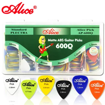 600 Adet/grup ALİCE AP-600Q Grind Arenalı ABS Gitar Seçim / Bas Seçim Kalınlığı ve Renkleri İle Plastik Kutu  5