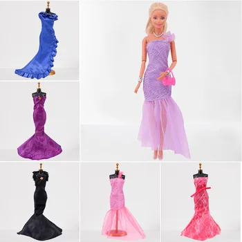 Barbie Elbise Prenses Elbise Firar Düğün Gelin Evlilik Elbiseler Uyar Barbie Bebek, Bebek Aksesuarları,Oyuncaklar Kızlar İçin  4