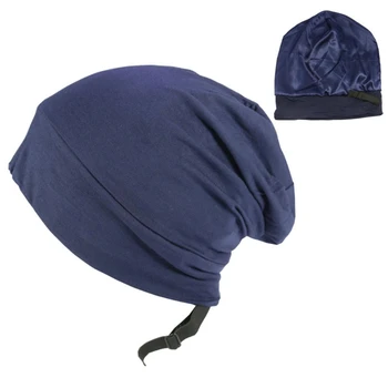 Q1QA Saten Uyku Saç Kapak Ayarlanabilir Uyku Hımbıl Bere Şapka Bonnet Kaplı   10