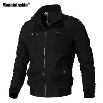 Mountainskin Rahat Ceket Erkekler Bahar Sonbahar Ordu Askeri Ceketler Erkek Mont Erkek Giyim Rüzgarlık Marka Giyim SA779  5