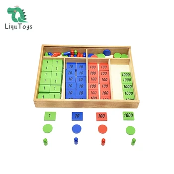 Lıquprofesyonel Montessori Damga Oyunu Malzeme Çocuklar Sayma Öğrenme ve Matematik Yardımcıları Ahşap Oyuncak  5
