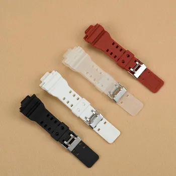16mm Yüksek Kaliteli PU Watchband Casio G-Shock GA-110 GA-100 GD120 / 100 Erkekler Spor Su Geçirmez Yedek saat kayışı Kayış Kırmızı  5