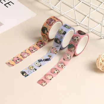 1 Adet Yeni Anime Casus X Aile Anya Yor Forger Loid DIY Dekoratif Maskeleme Washi Bantlar Scrapbooking Etiket Çıkartmaları Okul oyuncaklar  10
