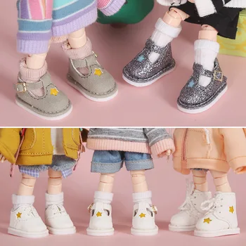 ob11 bebek ayakkabıları botları sneakers için Fit obitsu11, molly , holala, ob24 1/8 1/12bjd bebek ayakkabıları bebek aksesuarları Sevimli oyuncak ayakkabı  3