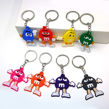 1 ADET PVC Anahtarlık renkli fasulye Karikatür Figürü Anime Anahtarlık moda Anahtarlık fit Çocuk Oyuncak tuşları Kolye Takı arkadaş hediye  10