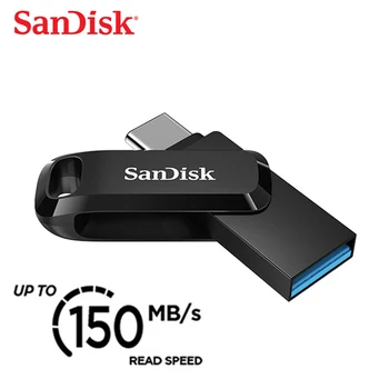 Sandisk Kalem Sürücü Flash 32GB 64GB 128GB tip-c usb3. 1 OTG araba U disk Tipi C bilgisayar telefon çift kullanımlı yüksek hızlı şifreleme 150 M / s  10
