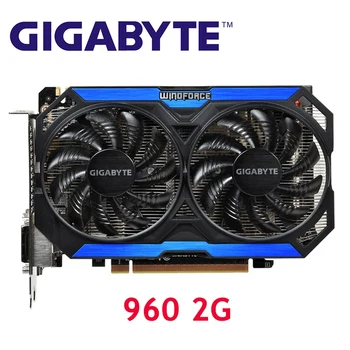 GIGABYTE Orijinal Geforce GTX 960 2GB Grafik Kartları 128Bit GDDR5 Ekran Kartı nVIDIA Harita GTX960 GM206 GV-N960OC-2GD Hdmı Kullanılan  10