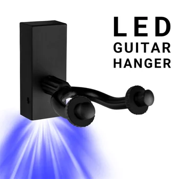 LED gitar askı standı duvar montaj kanca tutucu gitar bas Ukulele keman Mandolin ışık askı ekran braketi enstrüman  5