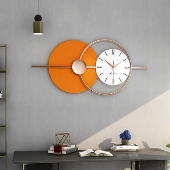 LargeLight Lüks Metal duvar saati Oturma Odası Dekorasyon Saati Modern Minimalist Moda duvar saati Yaratıcı Ev Saati  10