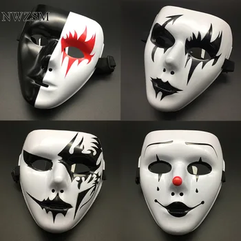 Cadılar bayramı prop masquerade yapacak Tik Tok tam yüz ile el-boyalı beyaz hip-hop erkek yetişkin göz maskesi  10