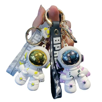 Karikatür serin astronot damlayan narin anahtarlık araba anahtarı sevimli çanta kolye hediye takı  5
