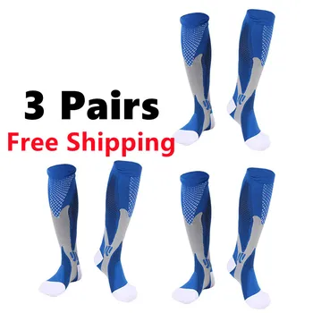 3 Pairs varis çorabı için Kadın Erkek 20-30 mmHg Rahat Anti Yorgunluk Atletik Tıbbi Hemşirelik Spor Koşu Çorap  10