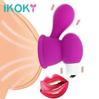IKOKY Klitoris Masajı Vibratör Meme Enayi Titreşimli Meme Stimülasyon göğüs pompası Büyüt Seks Oyuncakları Kadınlar için  10