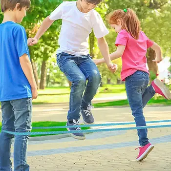 3M Çocuk Germe Elastik Lastik Bant Atlama İpi Çocuklar Klasik Açık Spor Oyunu Yumuşak Elastik Streç Halat Parti Oyuncak  3