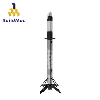 MOC 1:110 Ölçekli Ultimate Uzay X Falcon 9 Roket Yapı Taşları Seti Askeri Yapay Uydu Fırlatma aracı Oyuncak Çocuk Hediye  5