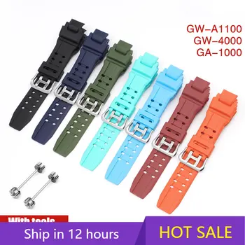 Kauçuk Kayış Casio G-SHOCK GW-4000/GA-1000 / GW-A1000 / GW-A1100 / G-1400 Erkekler Kadınlar Dalış Spor Watchband Değiştirme Aksesuar  10