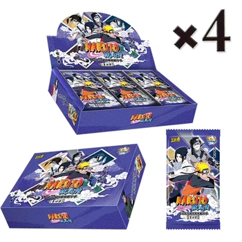 4 KUTU Toptan Naruto Toplama Kartları Kurulu Oyun Oynamak Güçlendirici Kutusu Arabaları Kağıt Çocuklar Anime Hediye Masa Noel Brinquedo  5