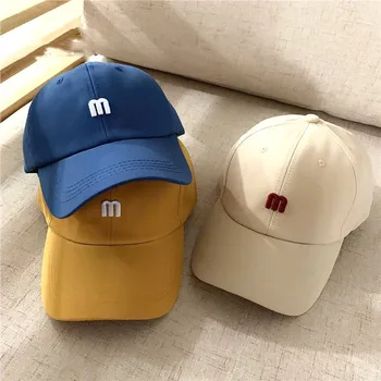 Kadın Yaz M Mektup beyzbol şapkası Ins Moda Kore Nefes Pamuk güneş şapkası Erkek Kadın Snapback Kapaklar Açık Doruğa kap  10