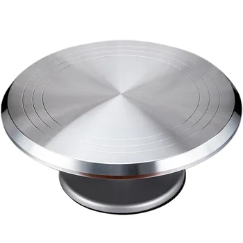 8/12 inç Kek Dekorasyon Manuel Pikap 304 paslanmaz çelik döner tabla Dönen Kek Dekorasyon Masa Pişirme Araçları Sıcak Satış  5